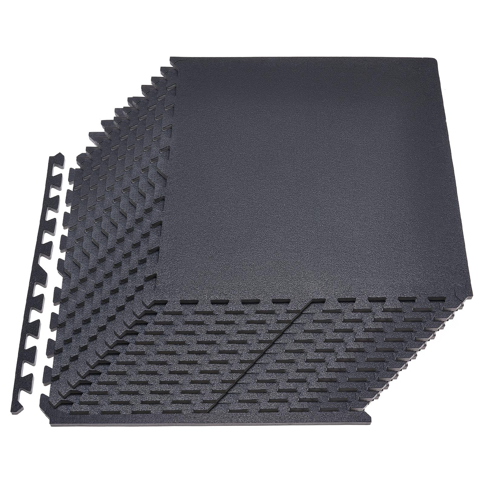 Covorașe Puzzle VEVOR cu 24 de Piese, 61x61x1,4 cm, Plăci de Spumă EVA de Înaltă Densitate, Protecție pentru Gimnastică, Yoga și Sală de Sport