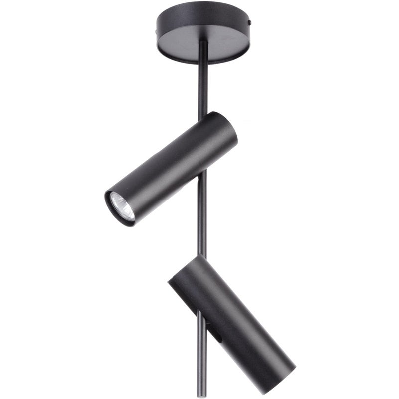 Reflektor sufitowy spot natynkowy Leda okrągły czarny 2xGU10x25W wym: 55 x 28 x 13,5 cm metal SIGMA