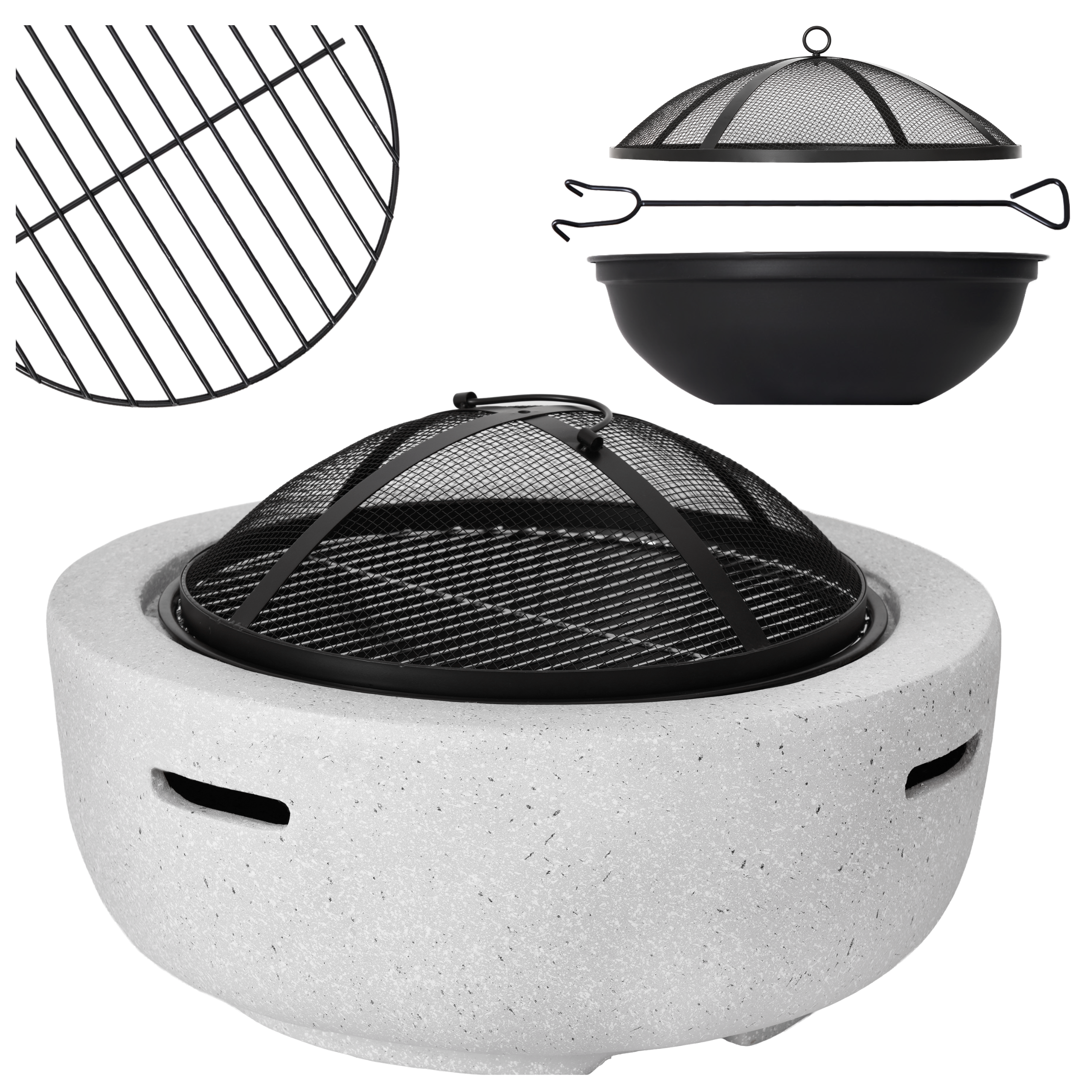 PALENISKO ogrodowe do ogniska na taras pokrywa Loftowe 60x60x36 cm