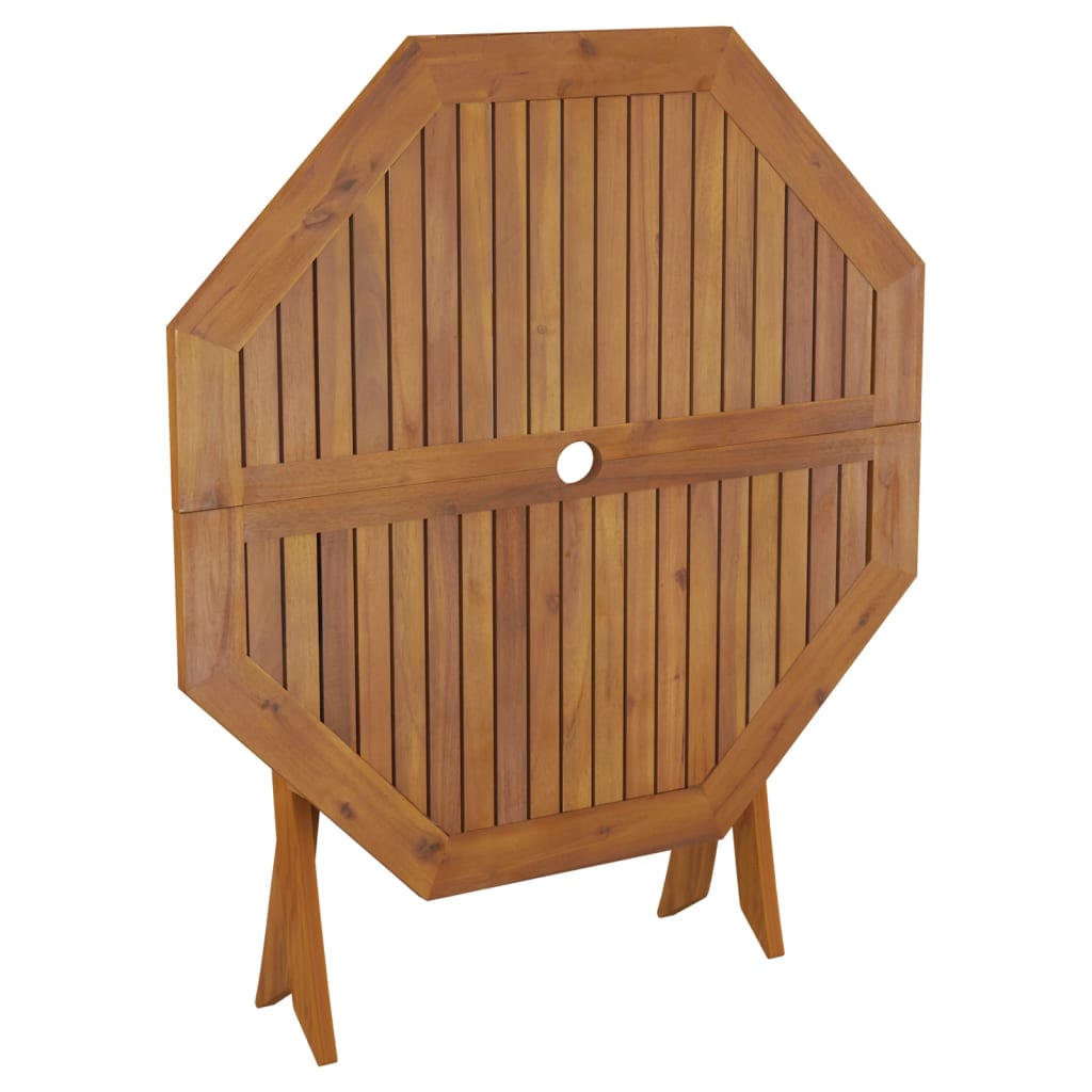 Table d'appoint d'extérieur rectangulaire en Bois Marron 2 places - 6