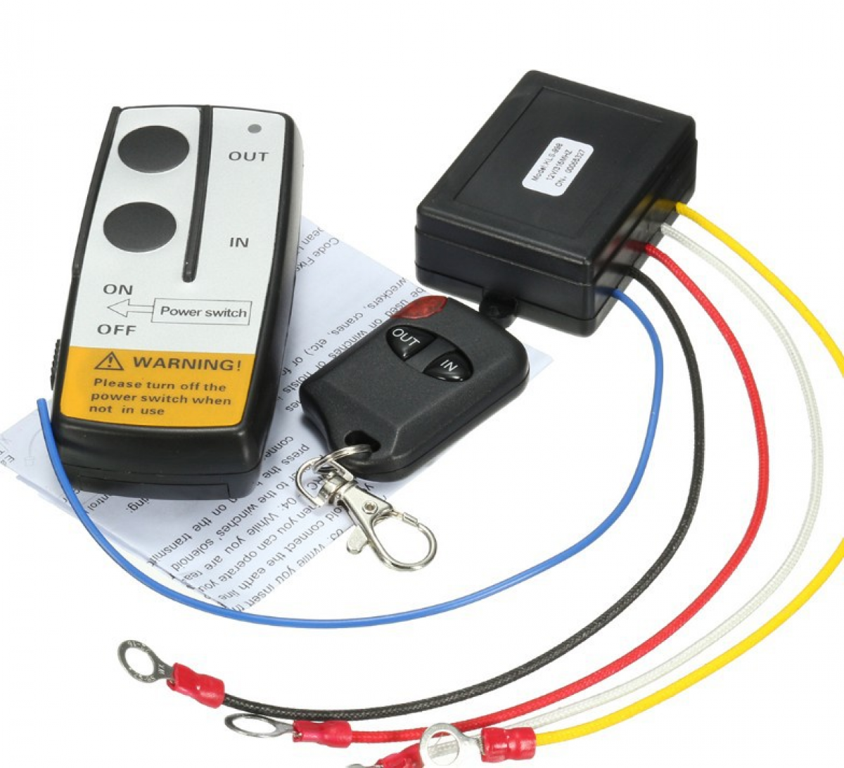 📡 Control Remoto Inalámbrico 12V Para Cabrestante – 2 Transmisores, Alcance 100 M, Apagado Automático