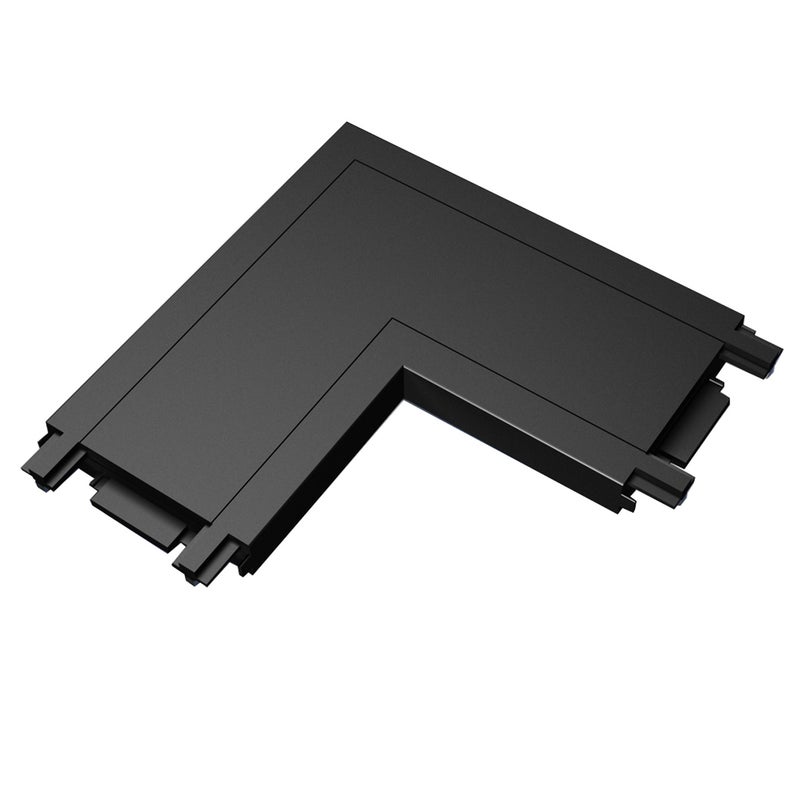 Łącznik Luxo 48V typ L IP20 do szynoprzewodu natynkowego czarny mat tracklight MasterLED