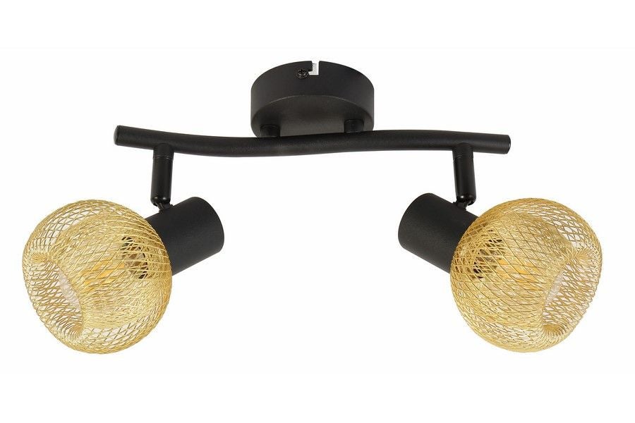 Lampa sufitowa wisząca Loretto czarna 2xE14x40W wym: 17 x 25 x 10 cm metal Reality