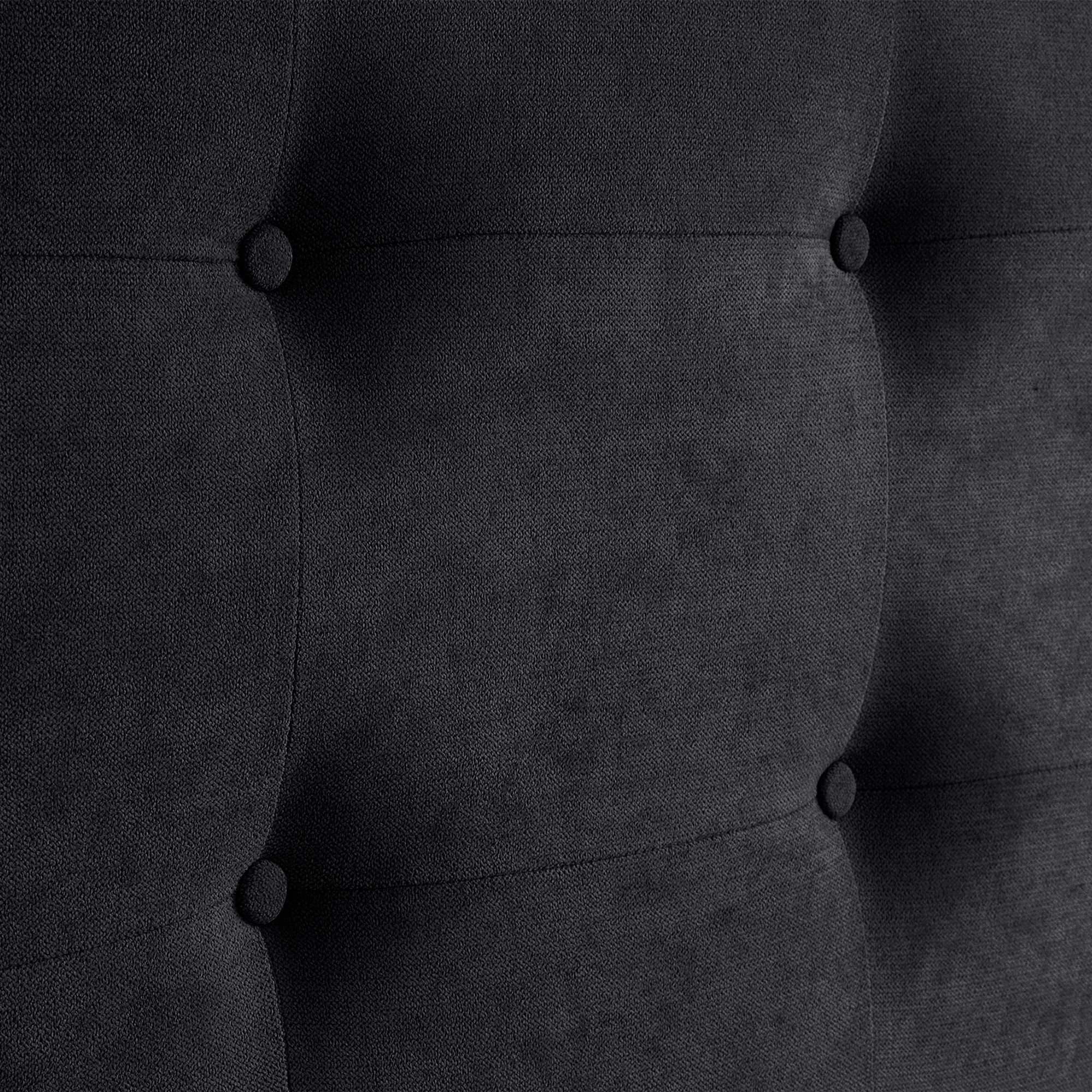 DHOME Cabecero de Tela Aqualine Capitoné Hasta el Suelo 150x120cm Camas 150 - Negro - 4