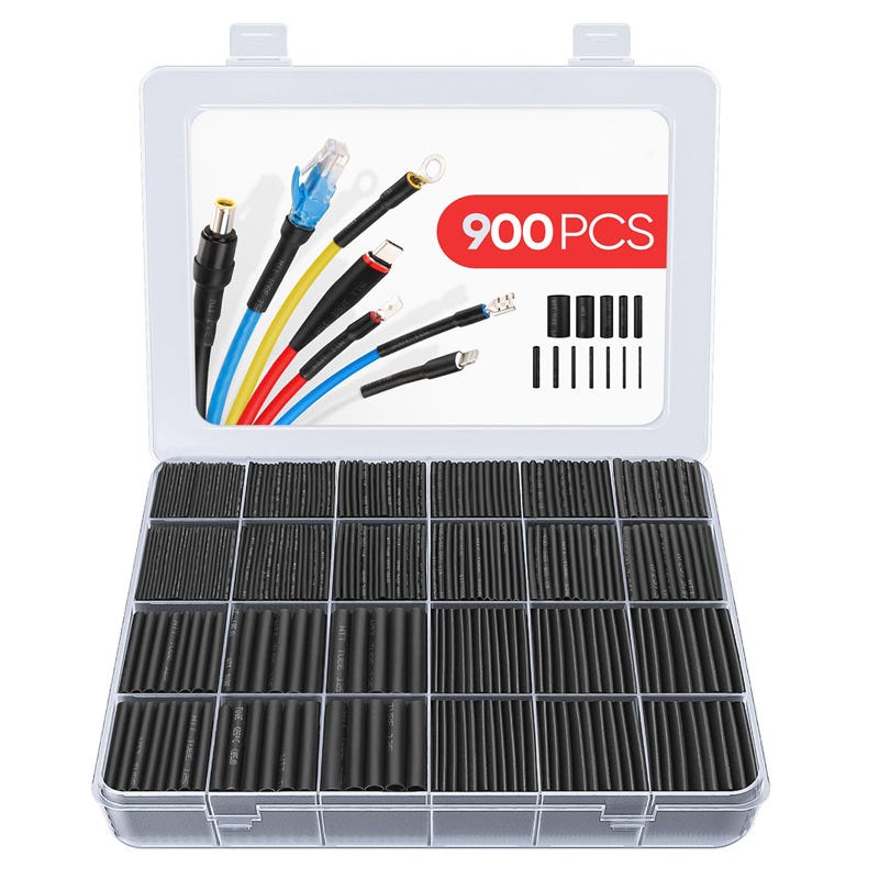 Gaine Thermoretractable Noire 1545pcs Gaine Thermorétractable Gaine Thermoretractable Noire 1545pcs Gaine Thermorétractable