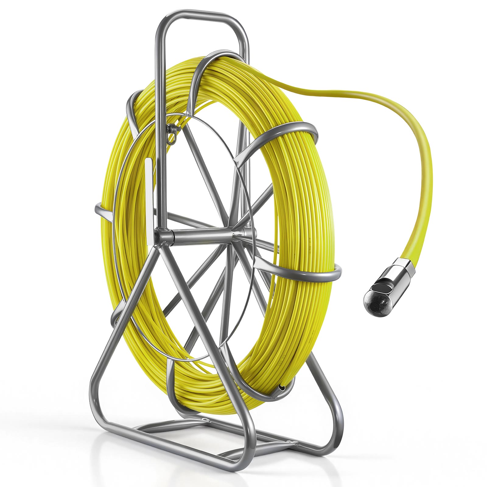 Ac pentru electricieni VEVOR, 152 m, pentru tras cabluri electrice din fibră de sticlă, 6,3 mm, ac pentru tras cabluri electrice, cu scală de măsurare