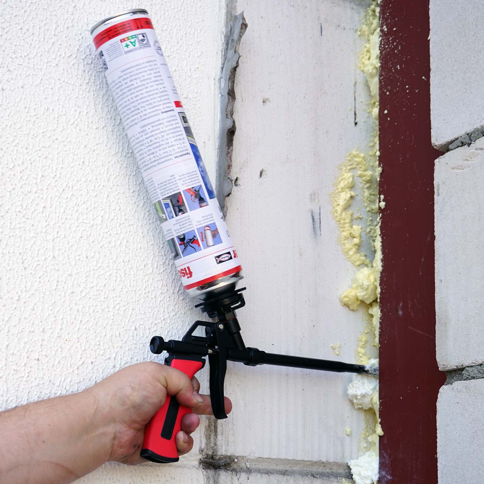 Pistola espuma poliuretano Revestimiento PTFE Trabajos aislamiento Reforma Obra Aislamiento térmico - 4