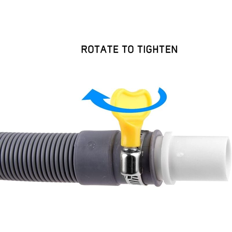 Tuyau de Vidange Rallonge de Tuyau de Vidange Raccord de Tuyau de Vidange Tuyau de Vidange Pour Lave-linge Tuyau de Vidange Pour Sèche-linge (2 m) - 3