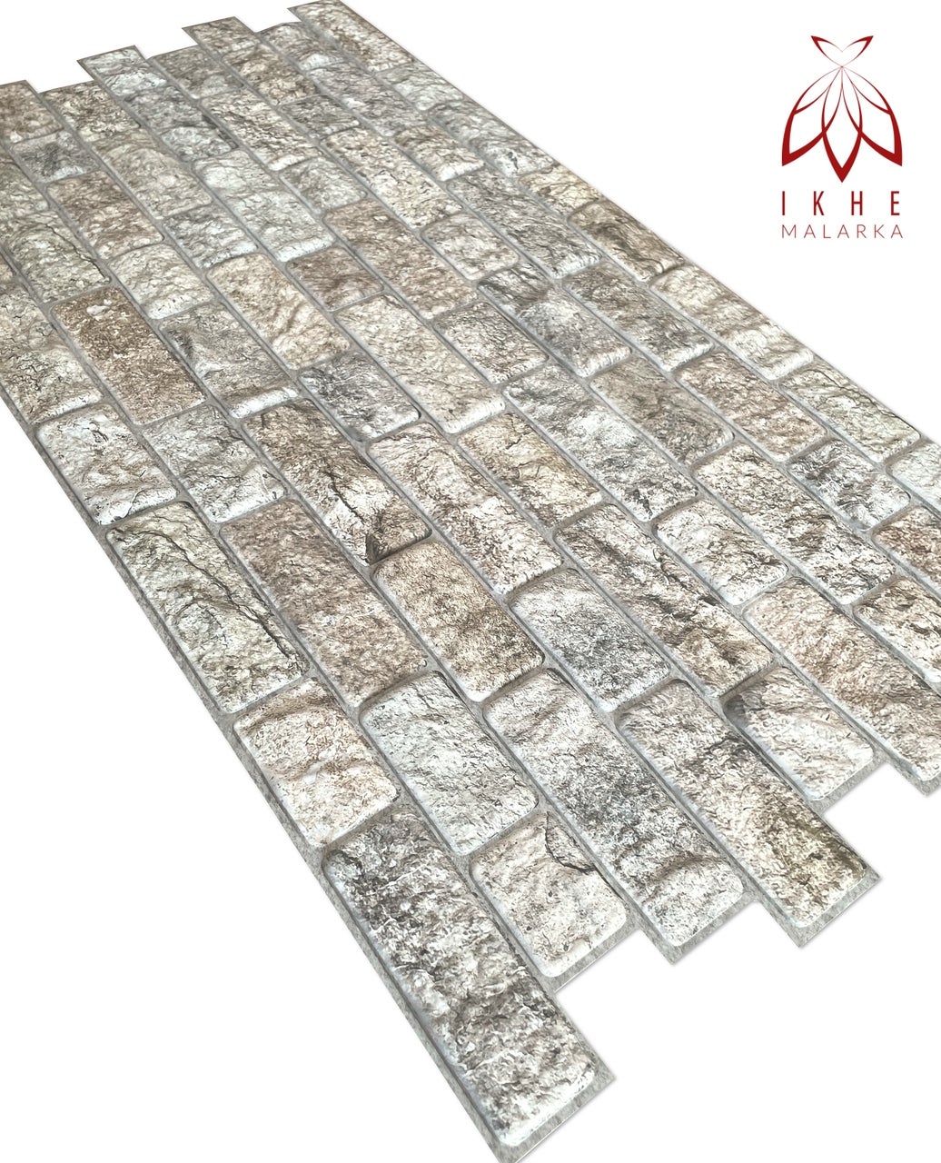 10 pièces / 4m² 3D PVC pierre aspect panneaux muraux revêtement mural panneaux de plafond PVC revêtement carreaux imitation Brick Stone Beige - 7