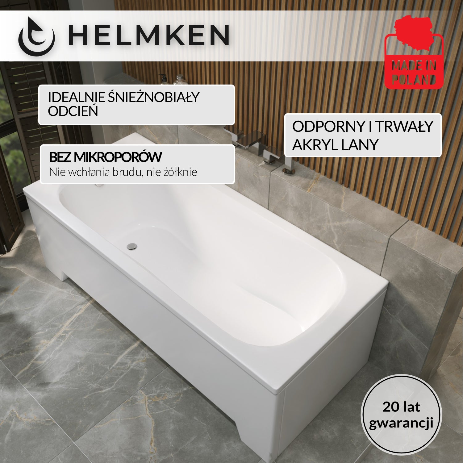 Wanna akrylowa Helmken Edelva 170 х 70 / 23094005