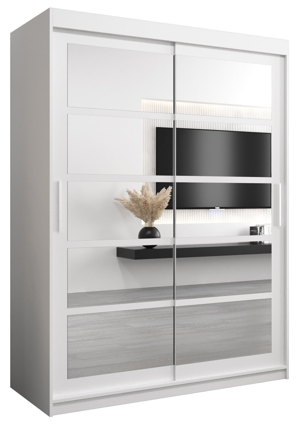 Szafa przesuwna garderoba ROMA 2 150 x 62 x 200 cm Biały - Abiks Meble