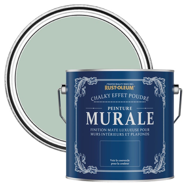 Rust-Oleum Peinture Verte Murale Mate Chalky - Vert d'eau 2,5 L