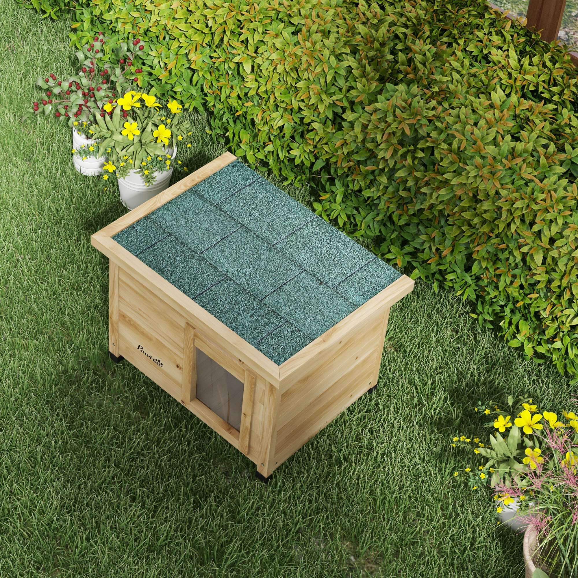 Maison pour chat niche extérieure en bois pré-huilé - 4