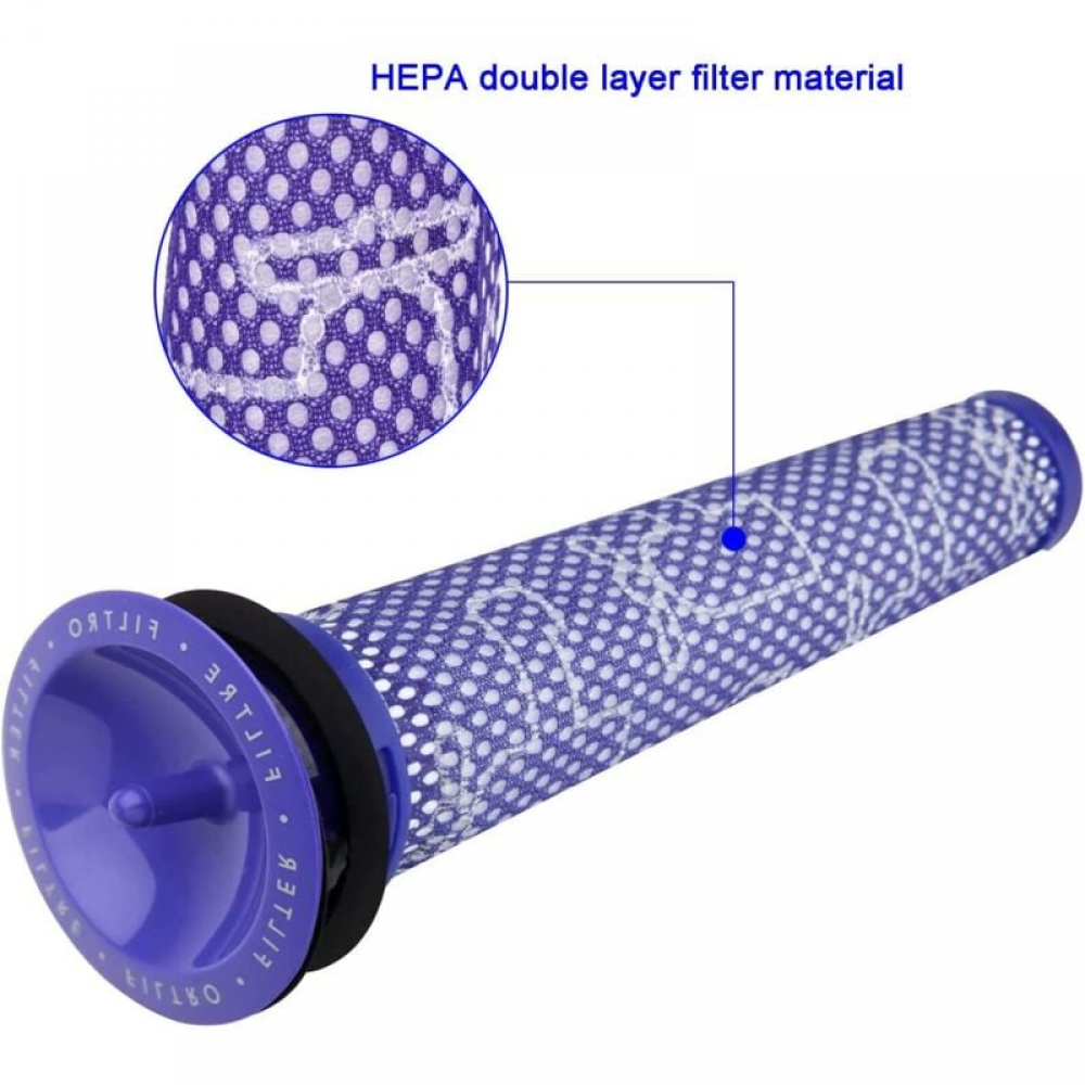 Filtres de rechange lavables pour aspirateurs Dyson V7/V8 (comprenant 2 filtres arrière HEPA, 2 préfiltres et 1 outil de nettoyage) - 4