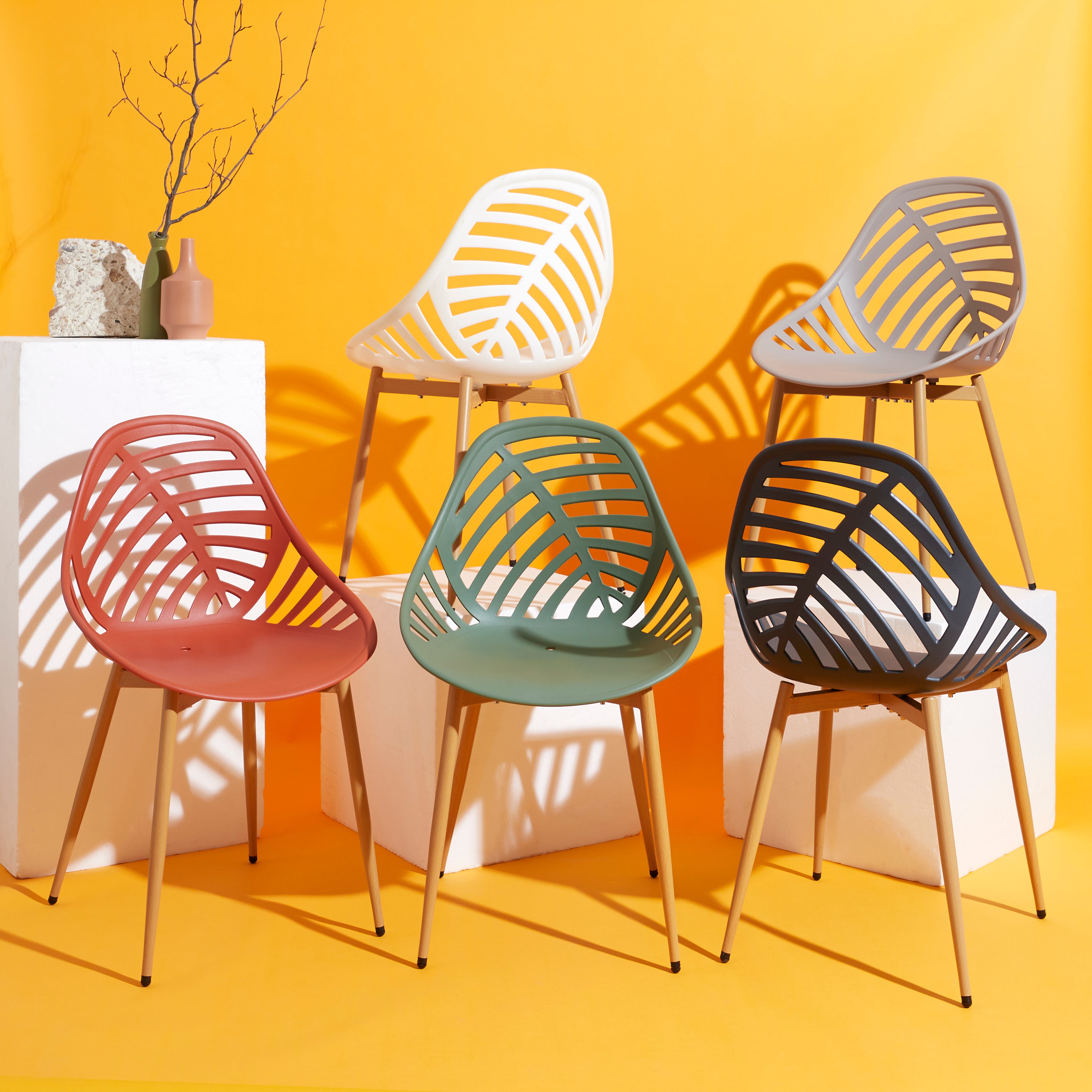 Lot De 4 Chaises - Home Deco Factory - Alameda - Taupe - 3