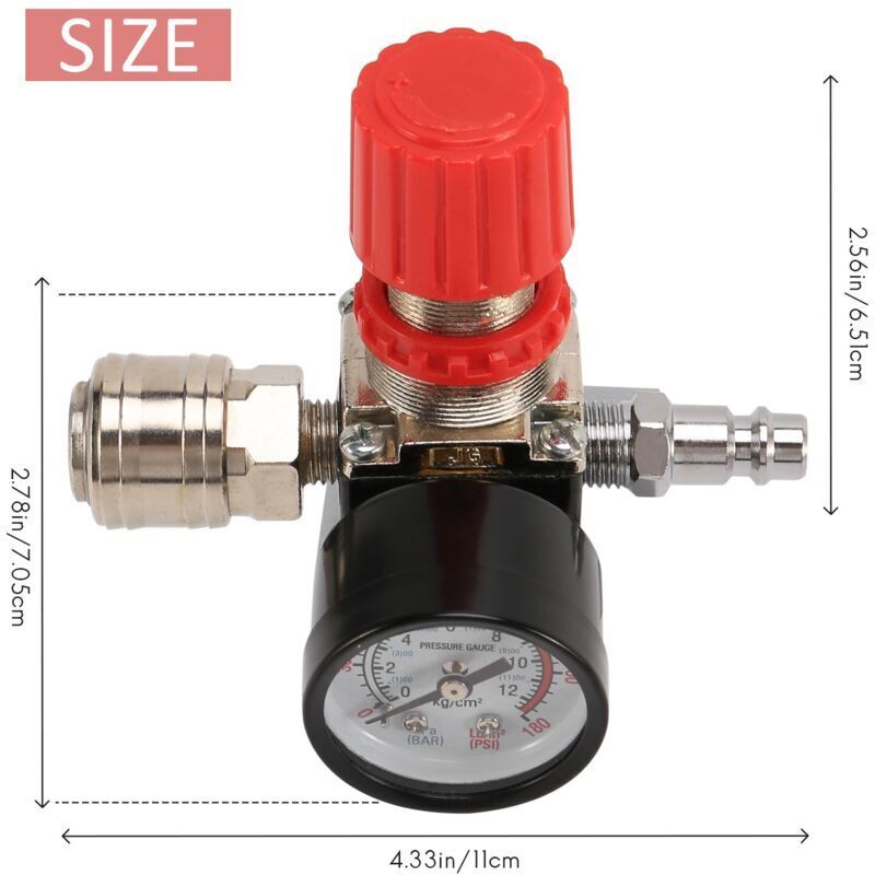 Air Compressor Pressure Regulator Reduction Valve 12 Bar Connection - 3