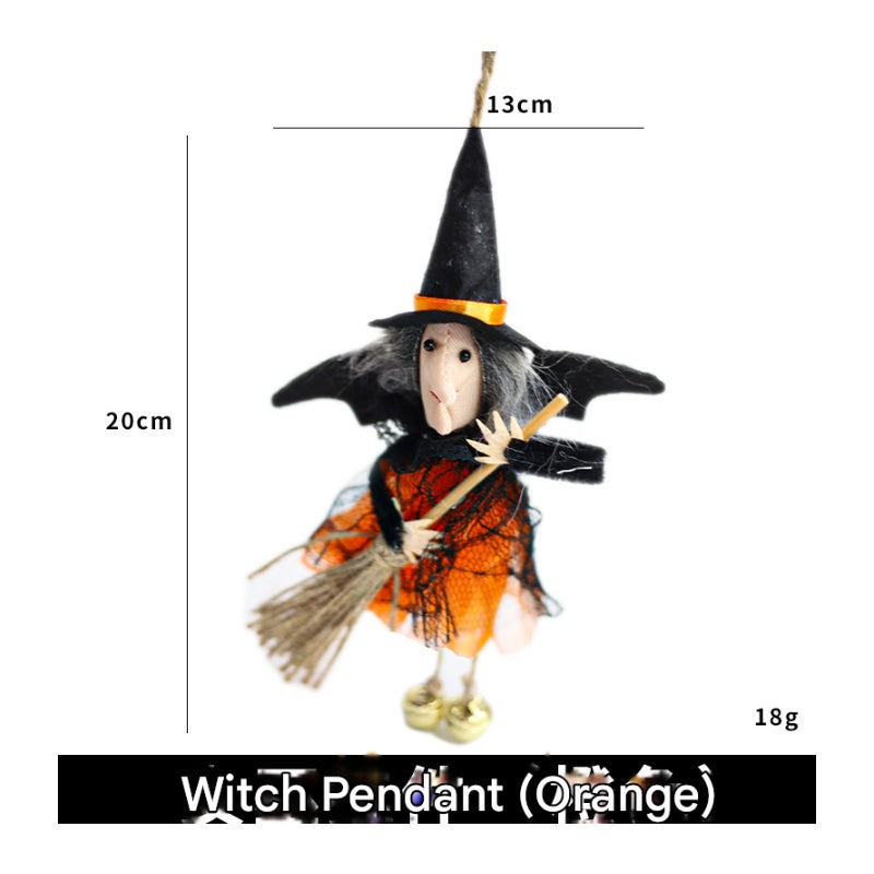 Trzy wisiorki czarownicy na Halloween, akcesoria DIY, małe ozdoby