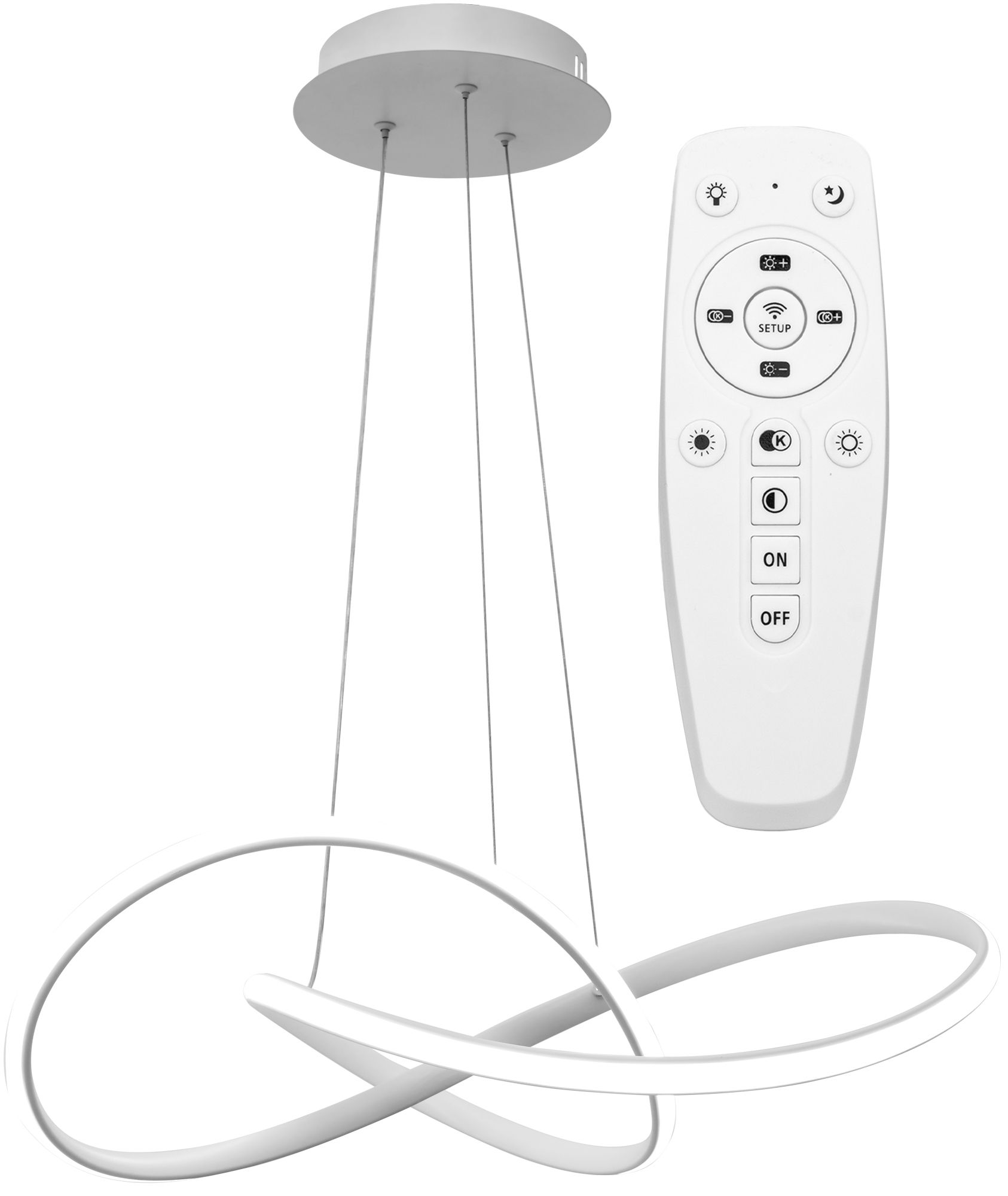 Lampa Sufitowa Wisząca Led Toolight App396-Cp Biały