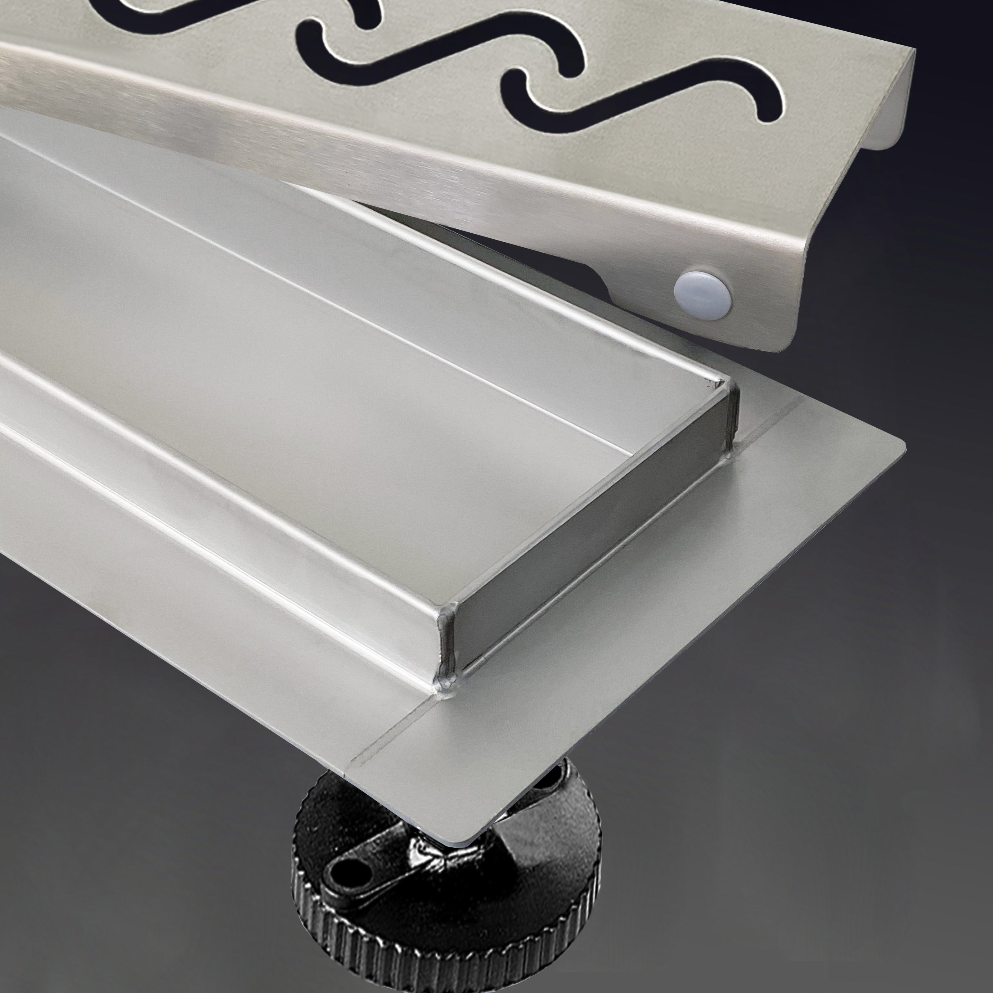 OCEAN caniveau de douche en acier inoxydable italien,réglable en hauteur avec désodorisant Style 90 cm - 2