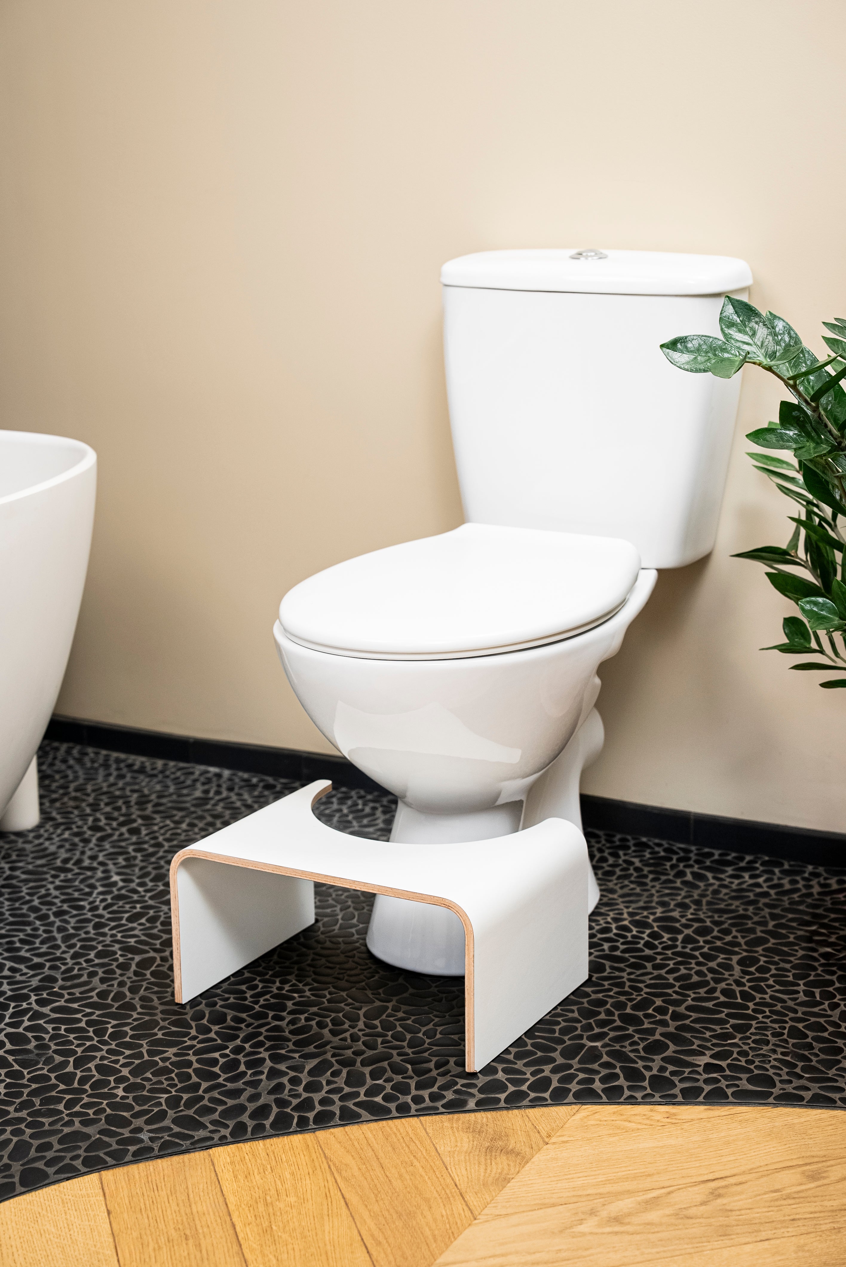 Tabouret Physiologique de Toilette en Bois & Stratifié - 4