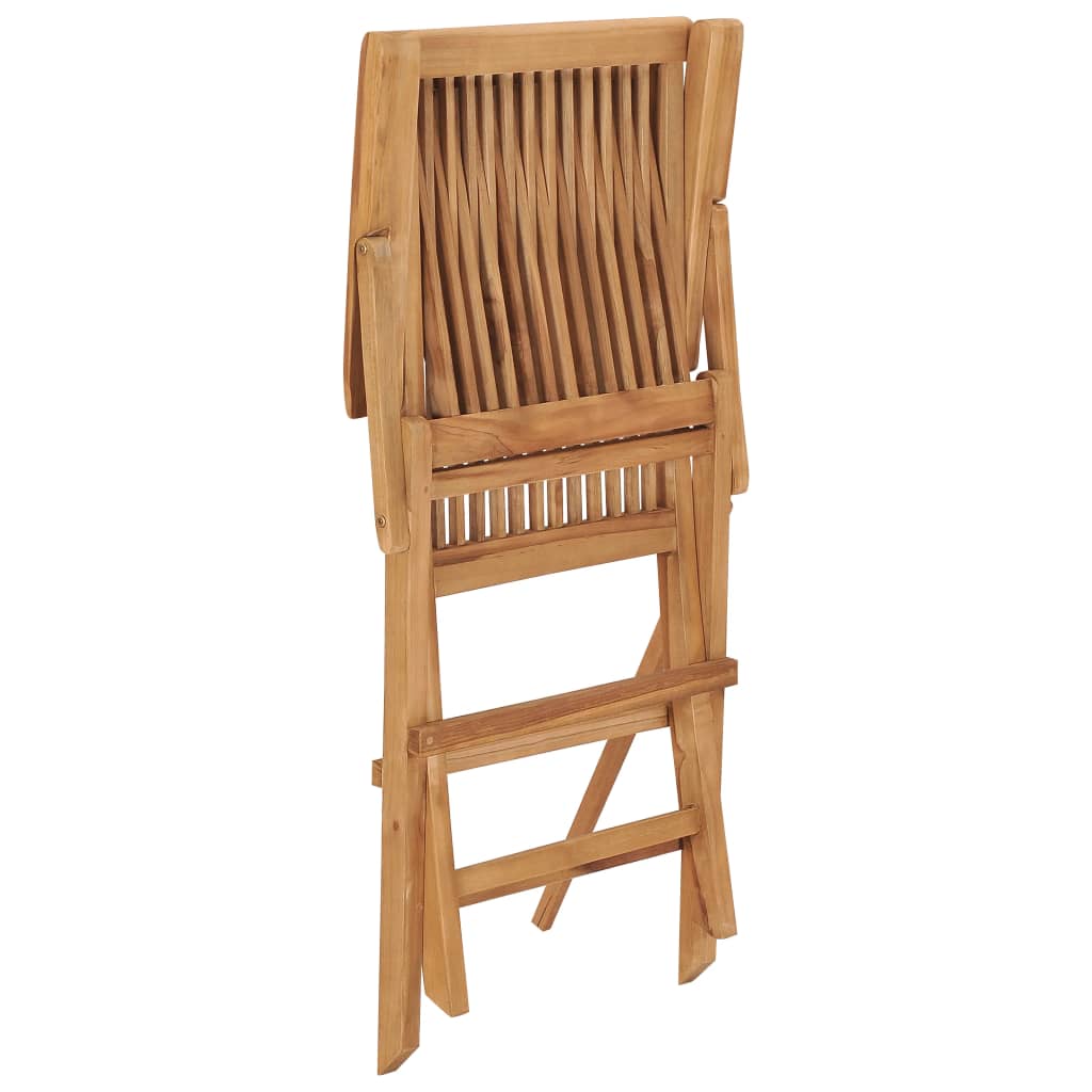 Chaises de jardin 8 pcs Bois de teck massif - 4