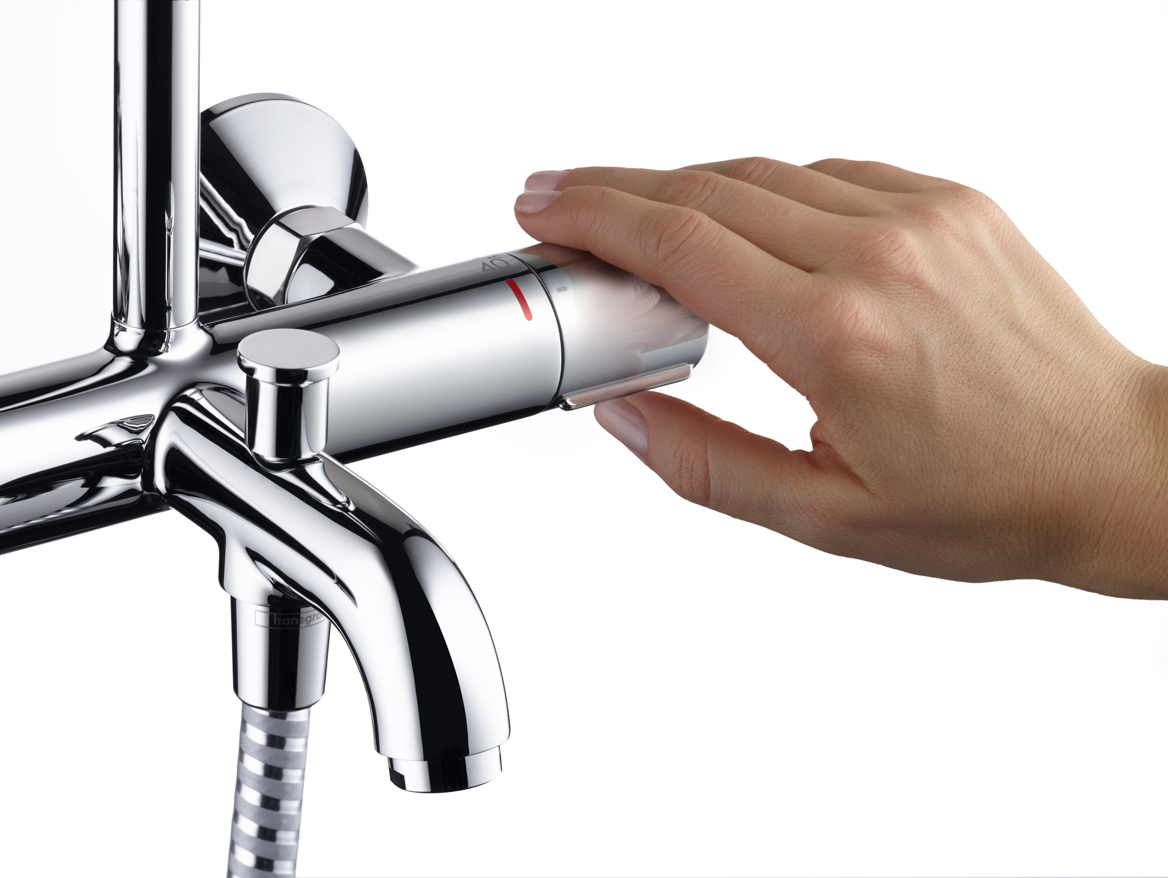 Colonne bain douche thermostatique HANSGROHE Vernis Shape 230 chromé - 6