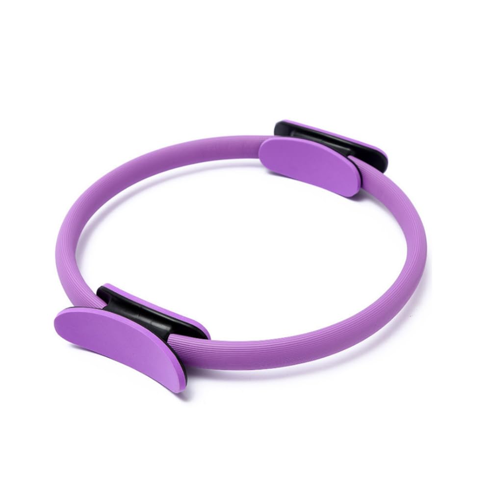 Relaxdays 2x Anelli Pilates Magici, 37 Cm, Doppia Impugnatura Imbottita, Con Borsa, Per Fitness, Yoga E Gambe - Verde