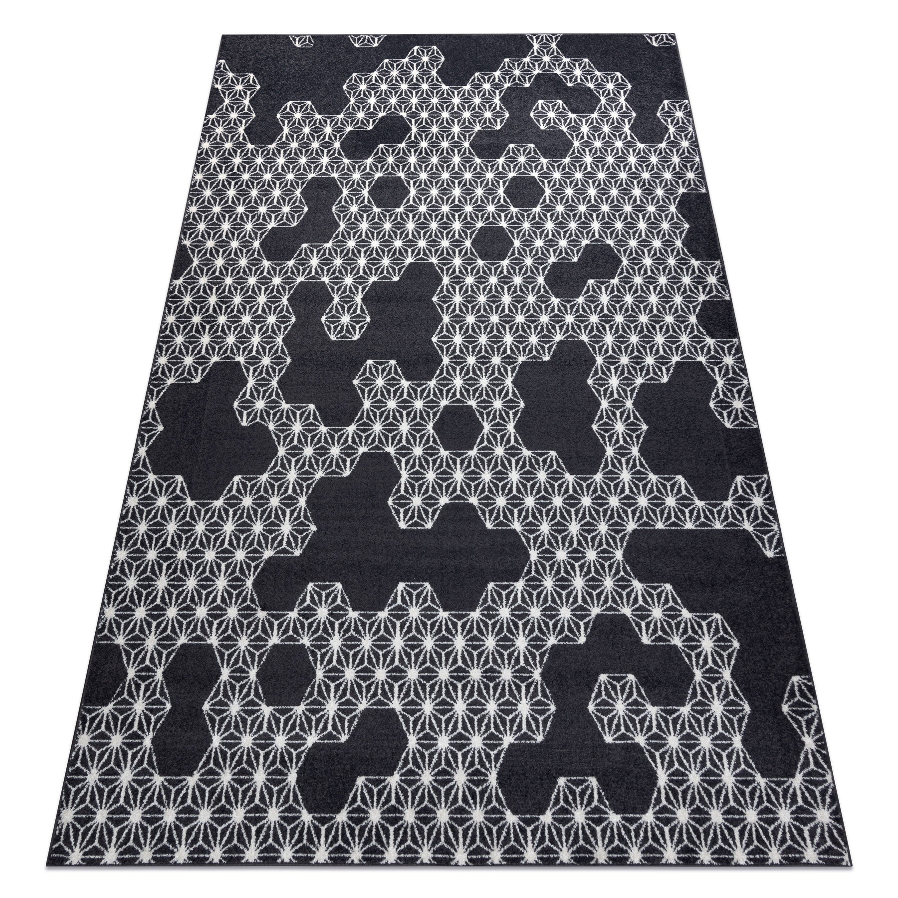 Dywan HEOS 78547 antracyt / krem HEKSAGON, PUZZLE 160x220 cm