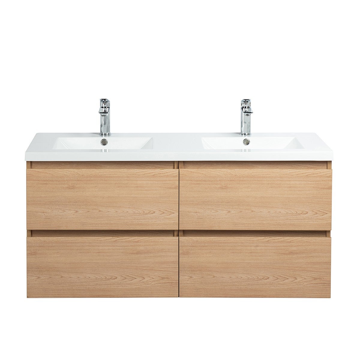 Ensemble Meuble prémonté 120 bois-Vasque résine - 2