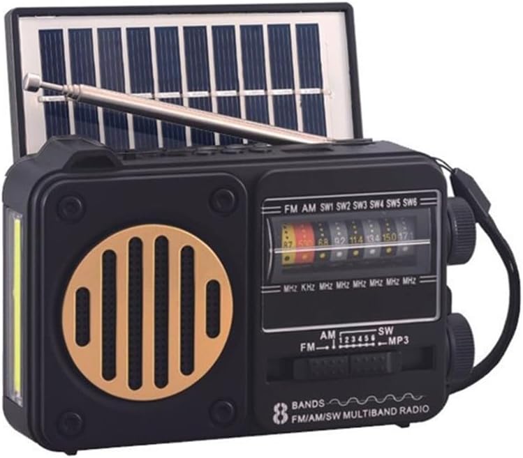 Radio d'urgence Solaire avec manivelle - Bluetooth - Haut parleur 5.1