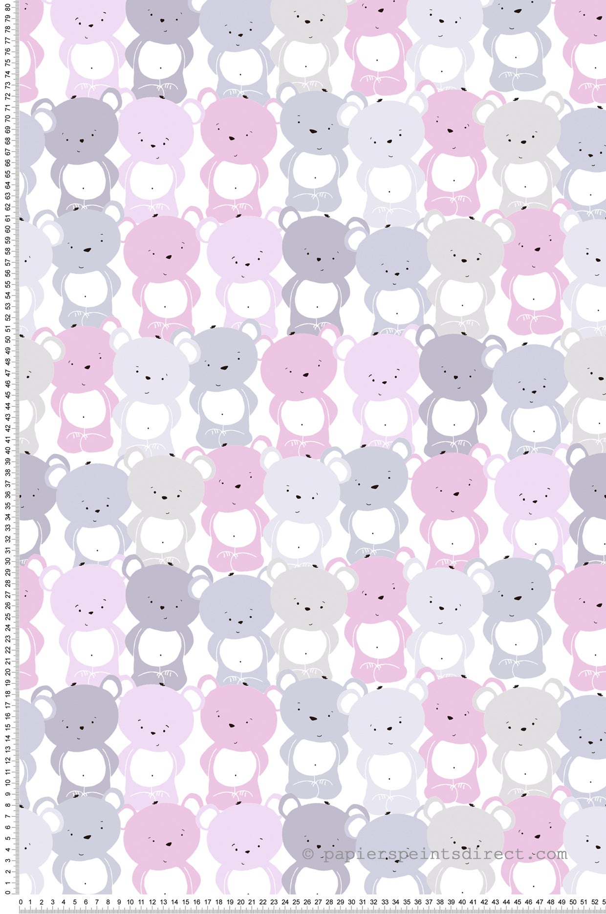 Papel pintado animales rosas, grises y marrones papel pintado vinílico para dormitorio infantil papel pintado infantil colorido
