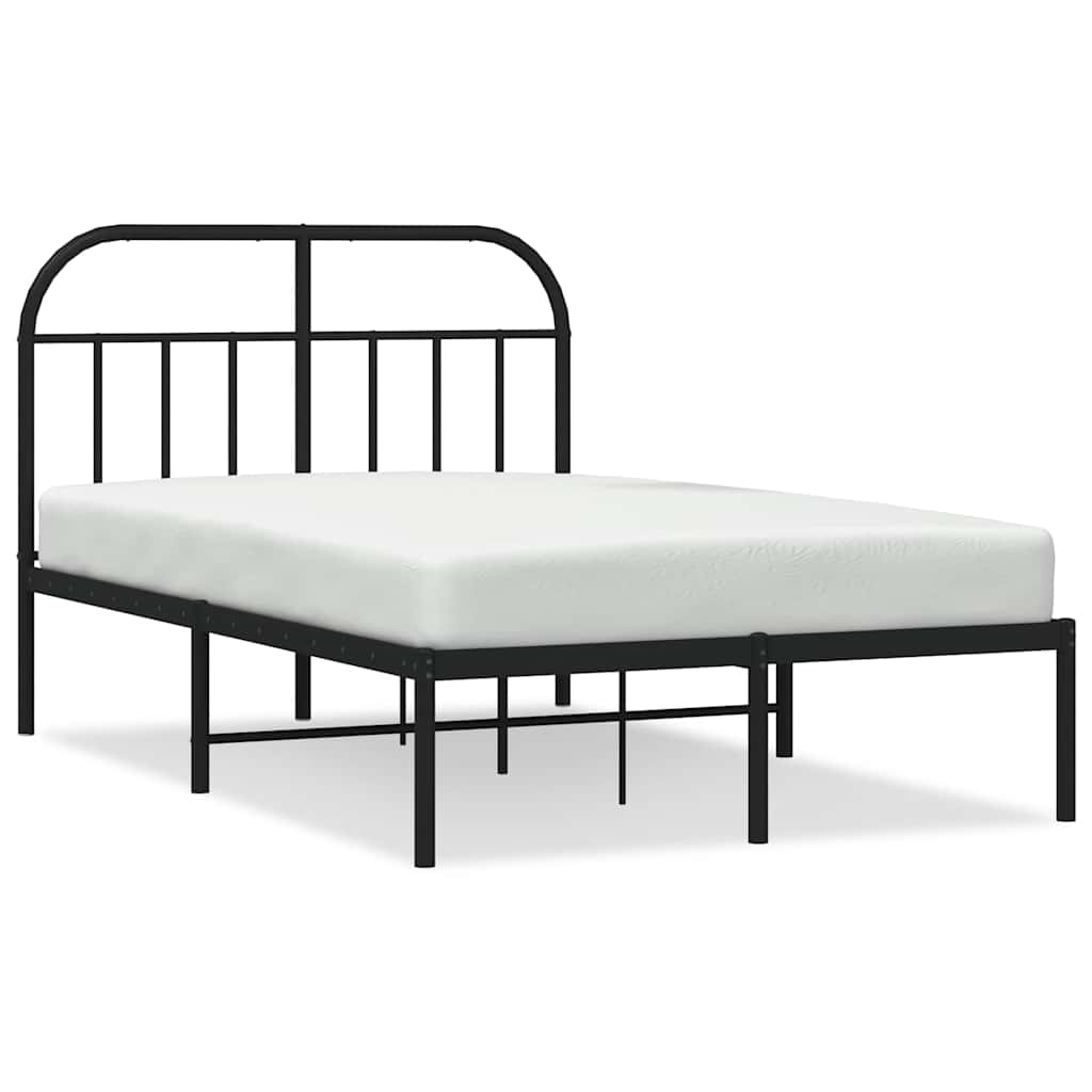 Łóżko Metalowe Czarne Rama Łóżka Ze Stelażem Do Sypialni Pokoju 120x200 cm