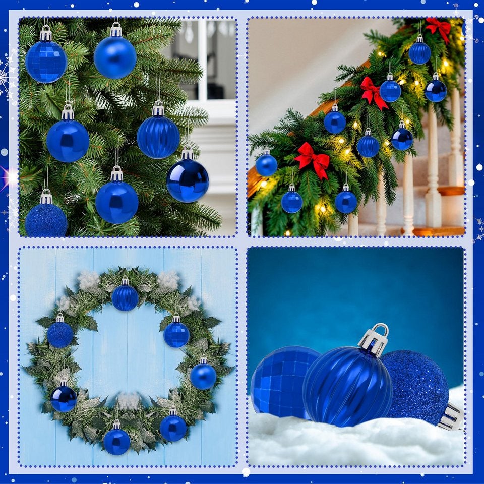 Conjunto de 36 enfeites para árvores de Natal, Conjunto de bolas de Natal, Pingentes para árvores de Natal, Presente de Natal, Decorações de Natal - 7