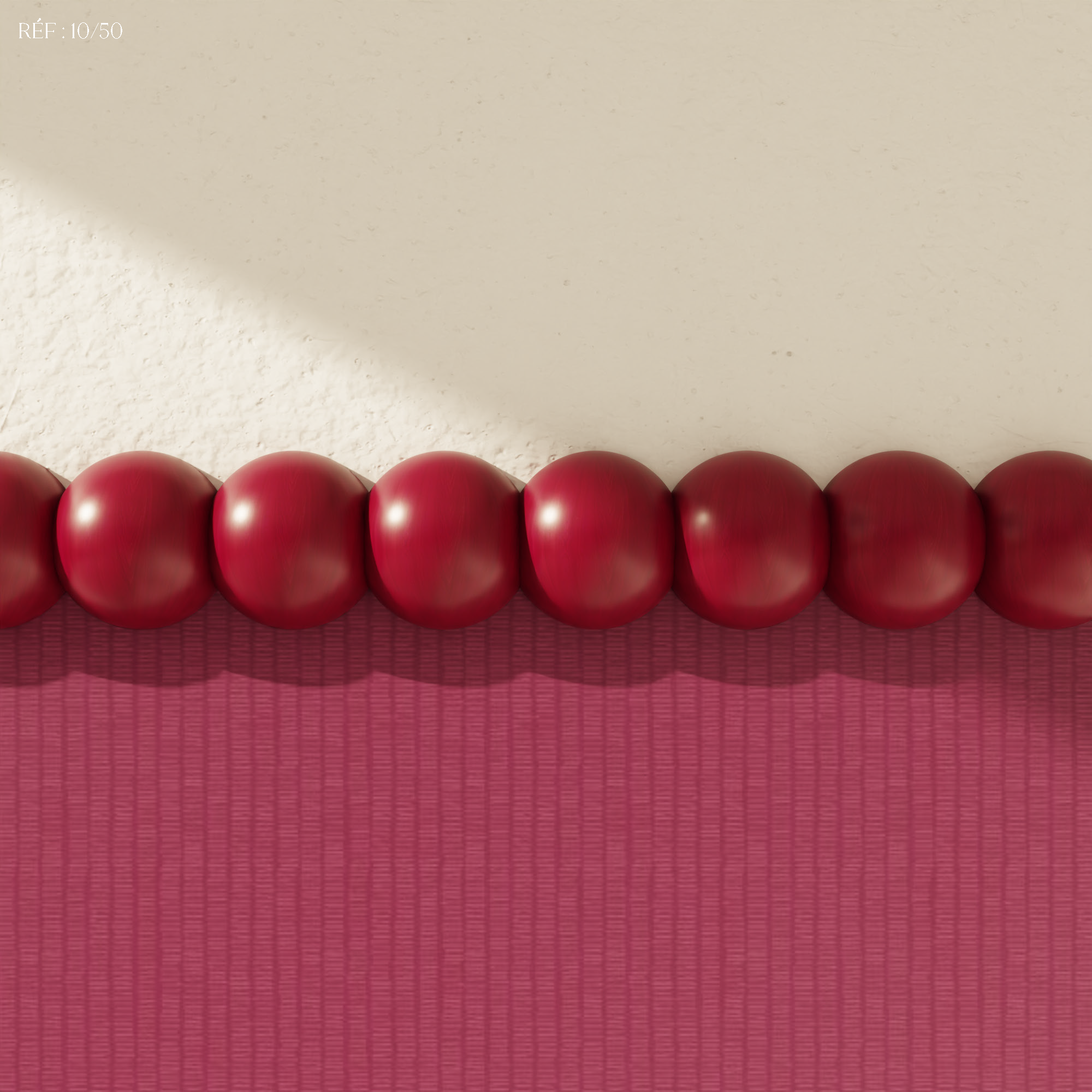 Lot 5 Moulures Décoratives Perle Brut - 100 x 5 cm - Bois de hêtre massif - Style Parisien - A peindre | Leroy Merlin