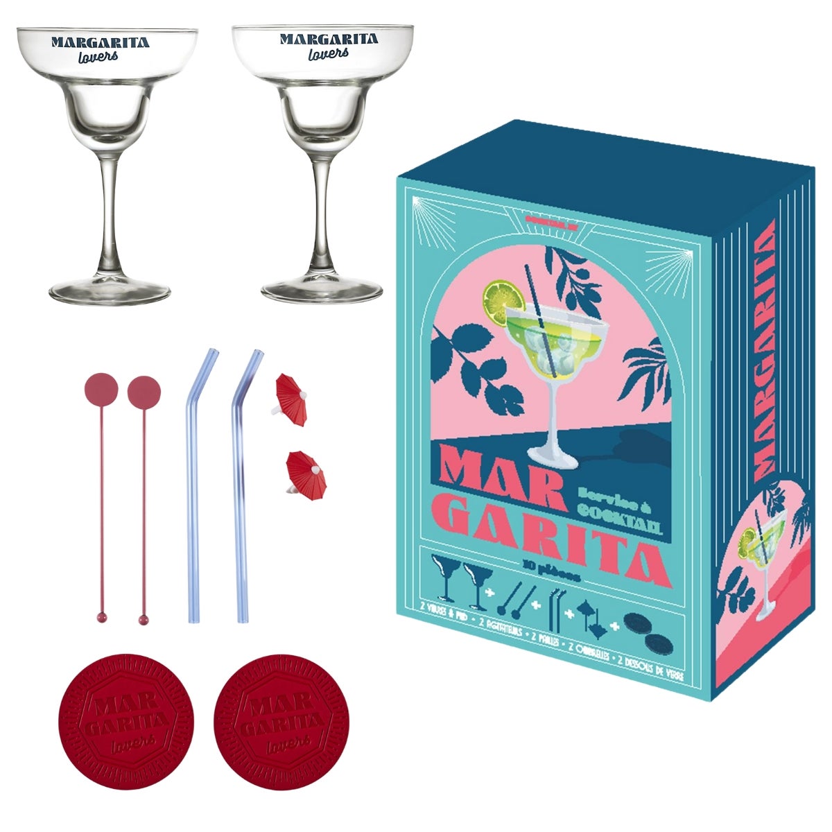 Zestaw do drinków GIN&amp;TONIC HowHomely szkło w pudełku 1 zest.