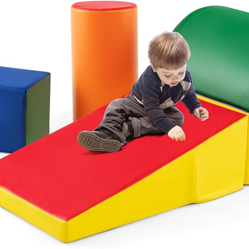 5 Szt. Tor Przeszkód dla Niemowląt, Moduł Motoryczny z Pianki PU z Wypełnieniem EPE, Zabawki Edukacyjne Odpowiednie dla Dzieci w Wieku Przedszkolnym