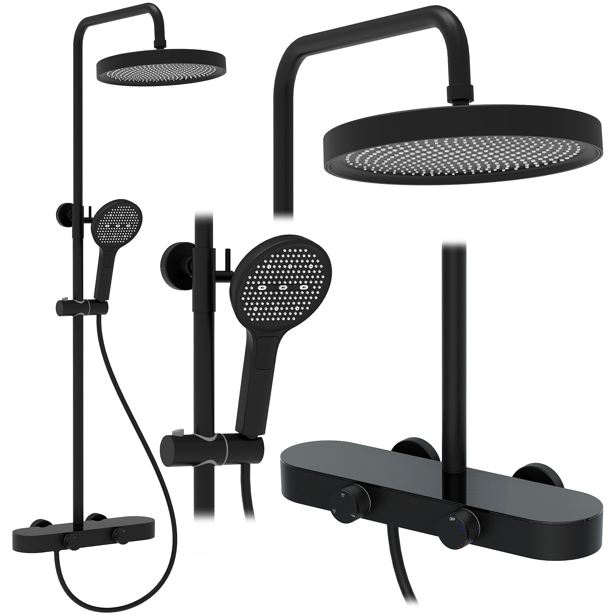 KIT DE DOUCHE REA CREO BLACK | Leroy Merlin