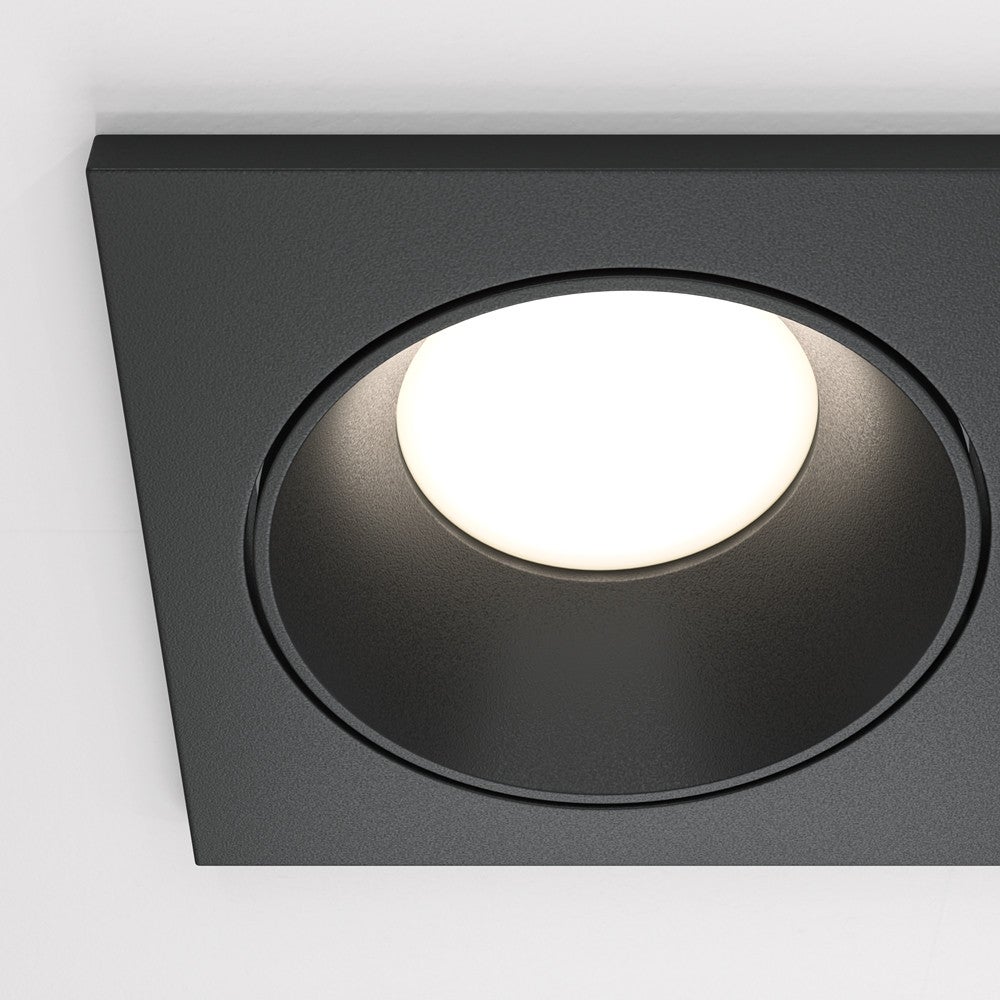 Oprawa sufitowa wpuszczana podtynkowa Zoom czarna 2xGU10x50W prostokątna IP65 wym: 3,6 x 9 x 17 cm aluminium Maytoni - 3