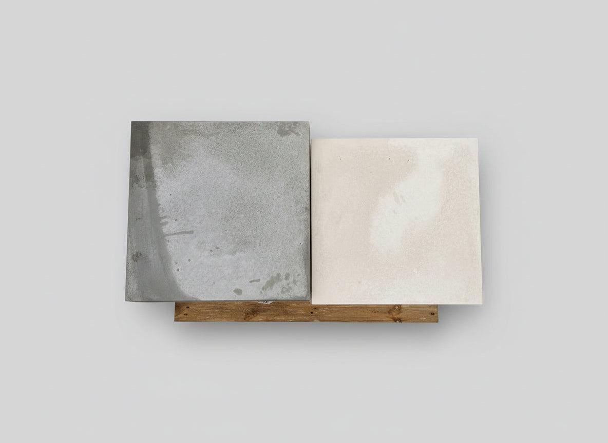 Dalle en Béton pour Jardin et Extérieurs 60x60 cm Unité / 60x60x4 cm. / Blanc - 8