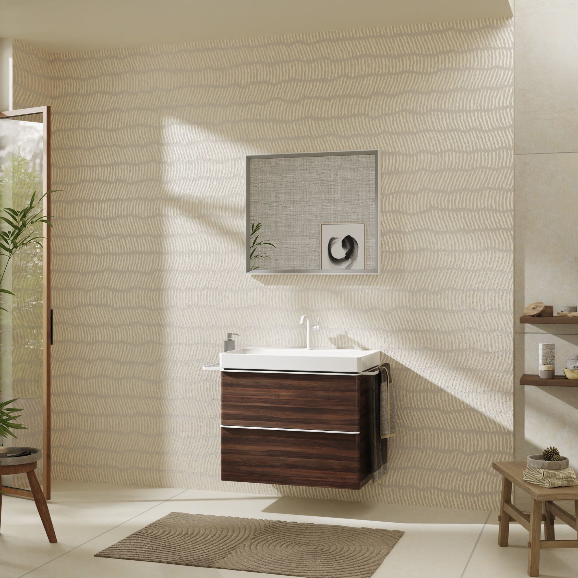 hansgrohe Xelu Q lavabo, suspendu, sans trop-plein, 800x480mm, blanc, 61020450, Farbe: Blanc - 5