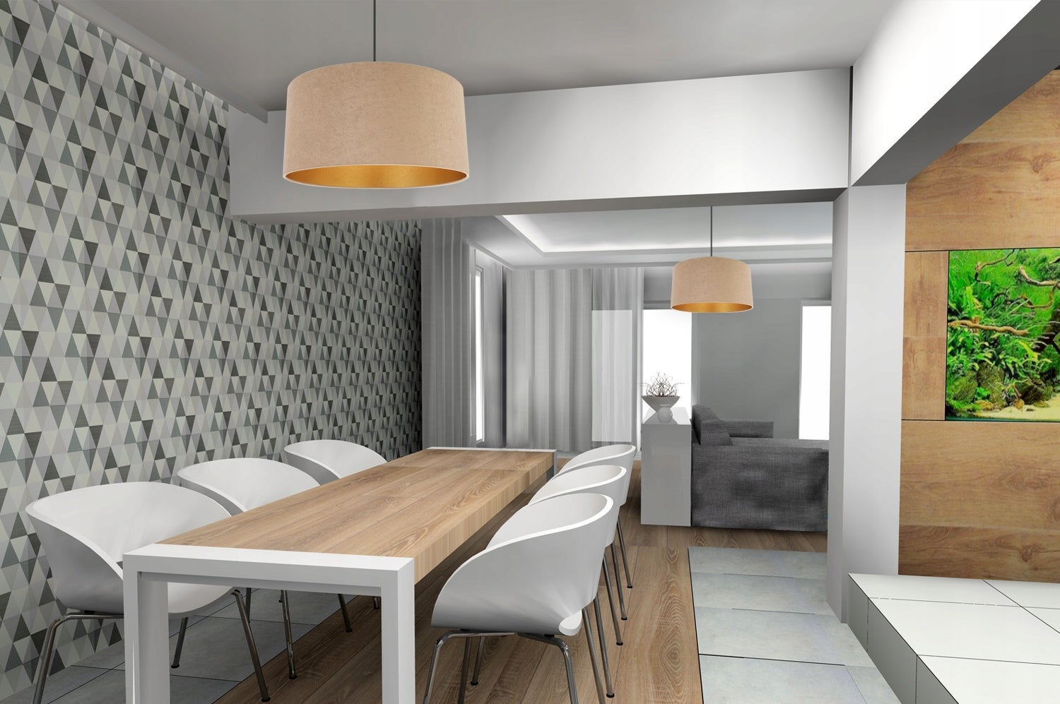 Lampa sufitowa wisząca modern 1xE27 klosz okrągły złoty/beżowy Light Home LH - 3