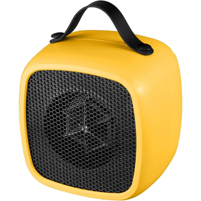 Przenośny grzejnik elektryczny żółty 14*14*10cm 1 sztuka szybkie i komfortowe ogrzewanie odpowiednie do domu i pracy
