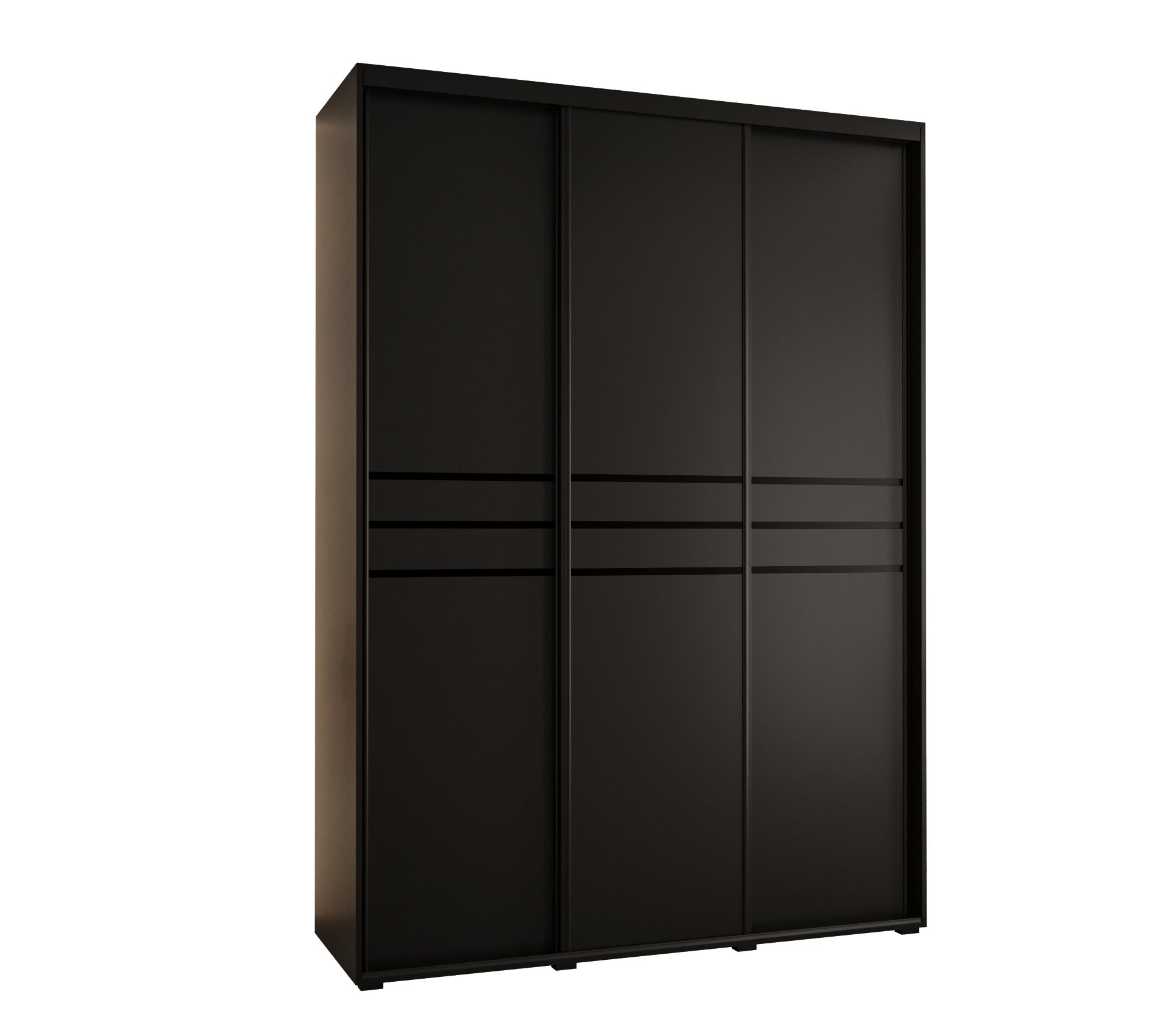 Szafa przesuwna wysoka Davos 10 180 x 45 x 235,2 cm czarny + czarny + u. czarny - Abiks Meble