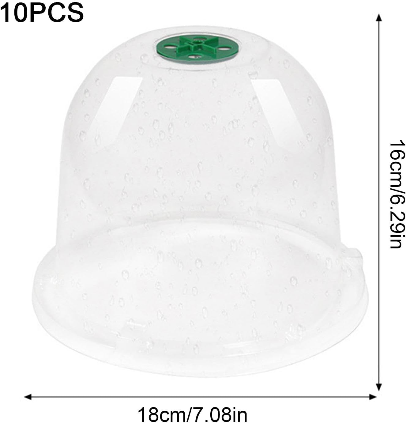 Generisch Lot de 10 Cloches de Jardin Transparentes réglables pour protéger Les Contre Les escargots et Les Oiseaux - 2