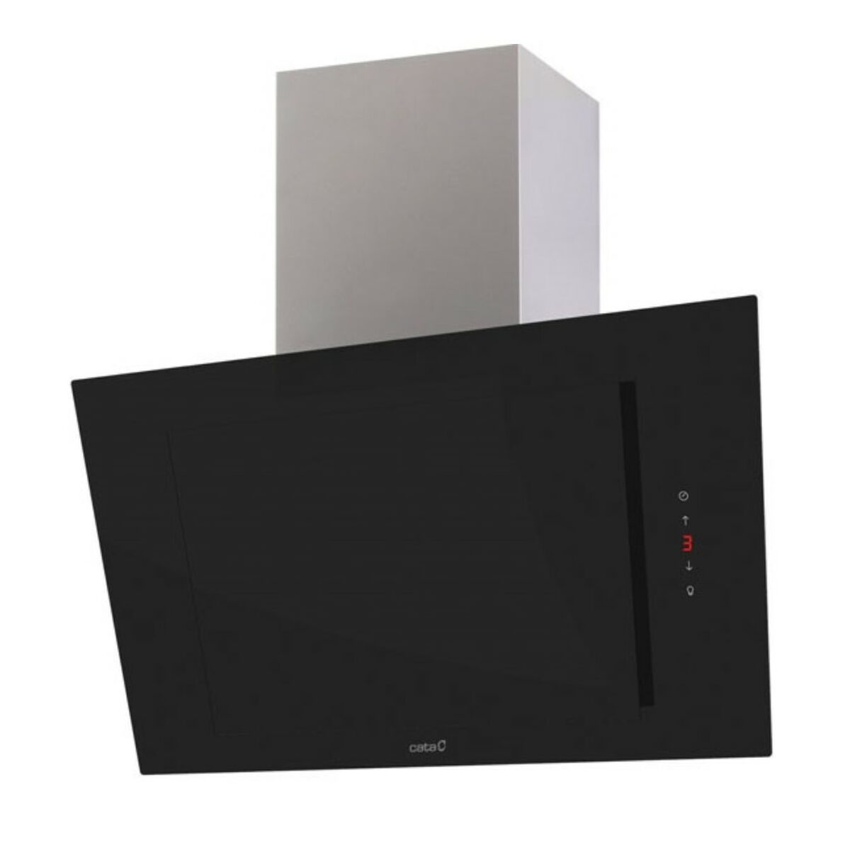 Hotte de 90cm en Verre Argenté Brossé Avec Commande Tactile | Ciarra – CIARRA Appliances