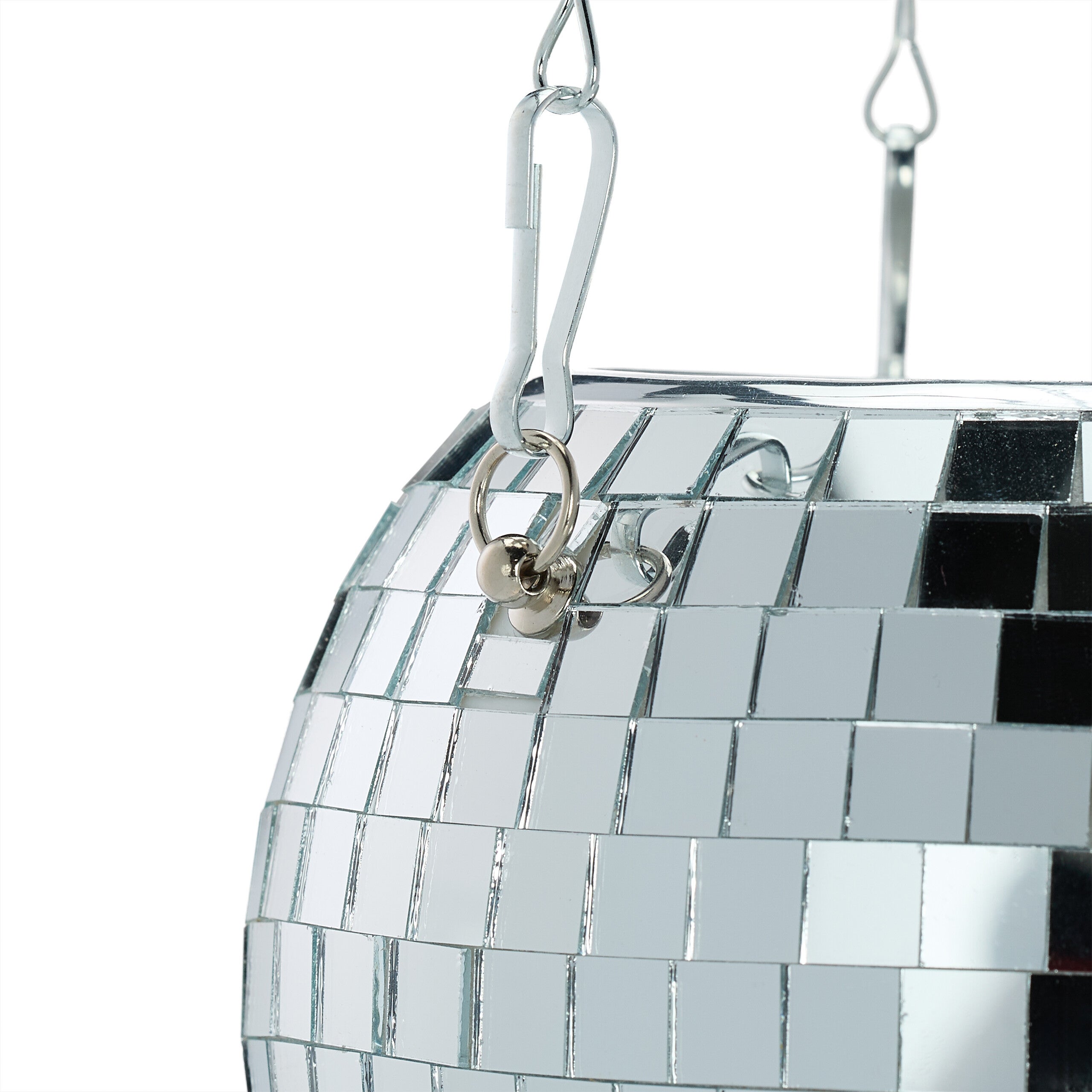 Pot de fleurs boule disco, à suspendre ou à poser, verre, H x D : 13 x 15 cm, plantes, argenté, Relaxdays - 6