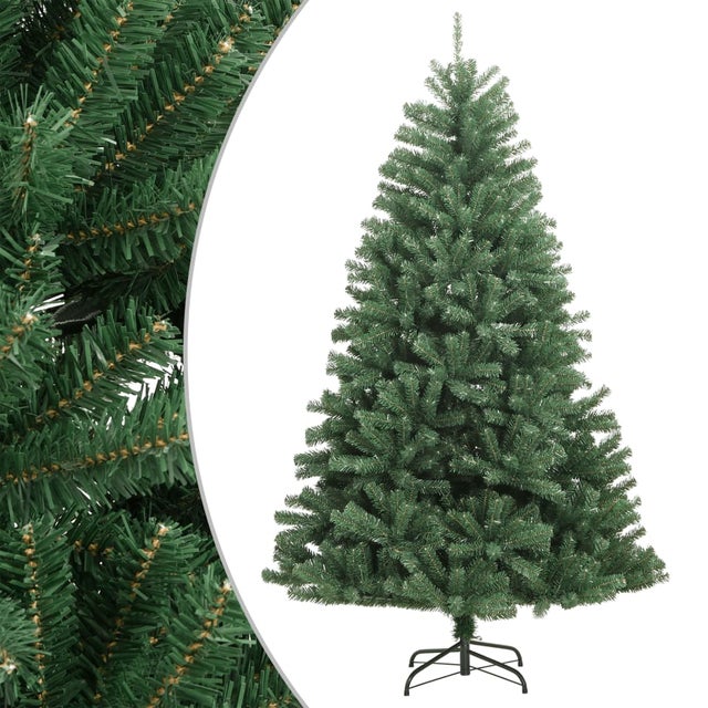Albero Di Natale Artificiale 120 Cm - Abete Scandinavo Realistico, Con Supporto Legno E Custodia