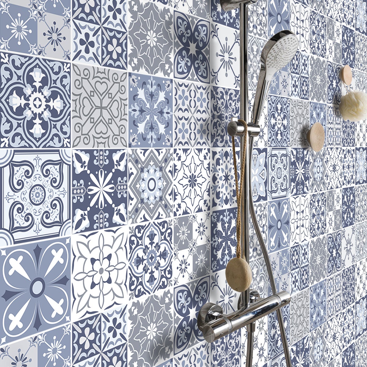 24 adesivi piastrelle azulejos michalenia - Sticker adesivo - adesivi murali - 24stickers15x15cm - 5