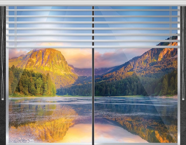 Crédence décorative SINAHIA paysage fenêtre 900mmx700mm Ep 6mm verre securit