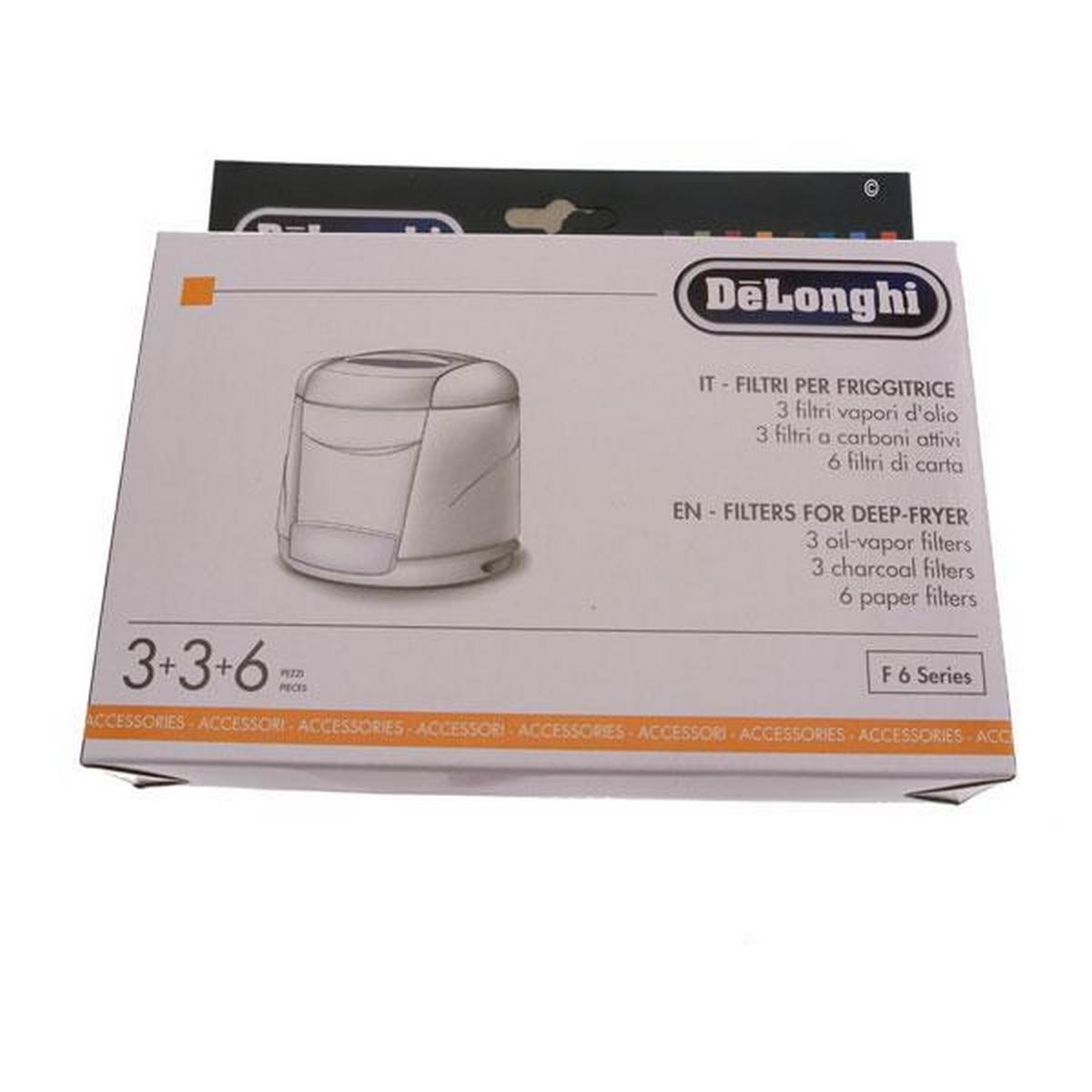 Set De Filtres De'Longhi Pour Friteuse F28 - D28 : Charbon Actif + Papier